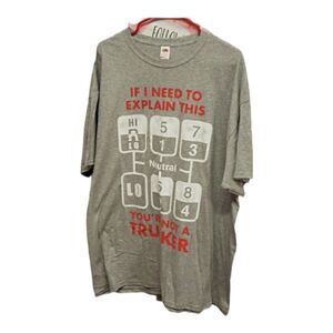 Mens Graphic Crewneck Trucker Tee Shirt NWOT size 2XL